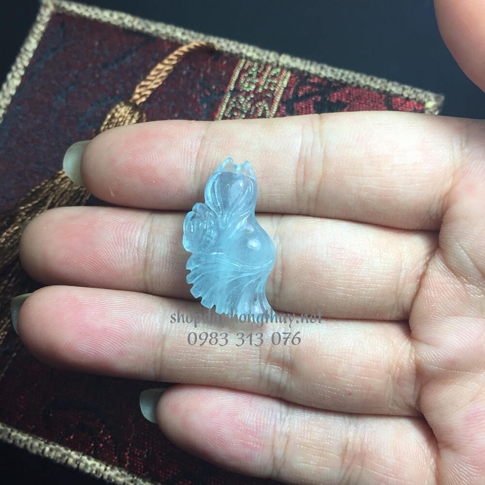 Hồ ly đ&aacute; aquamarine đu&ocirc;i d&agrave;i
