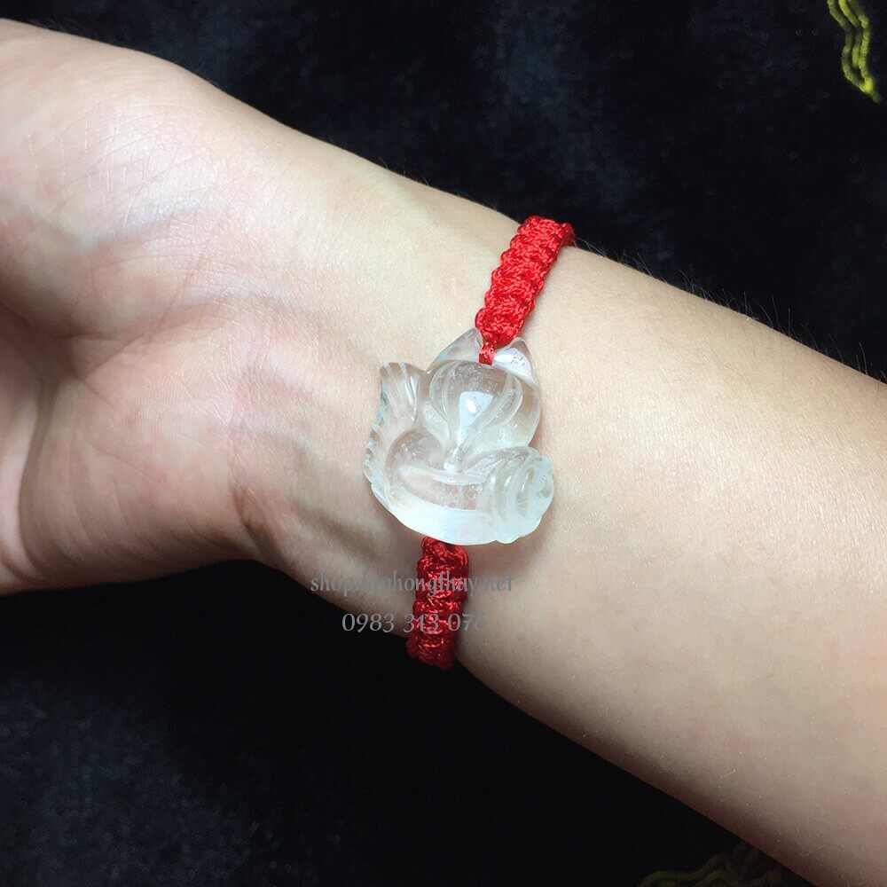 hồ ly đ&aacute; thạch anh trắng