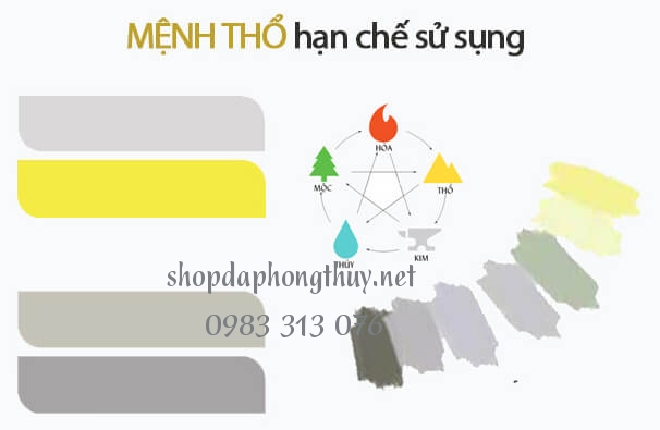 mệnh thổ hạn chế sử dụng m&agrave;u của mệnh kim