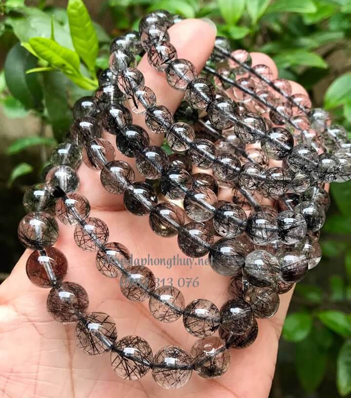 thạch anh t&oacute;c đen