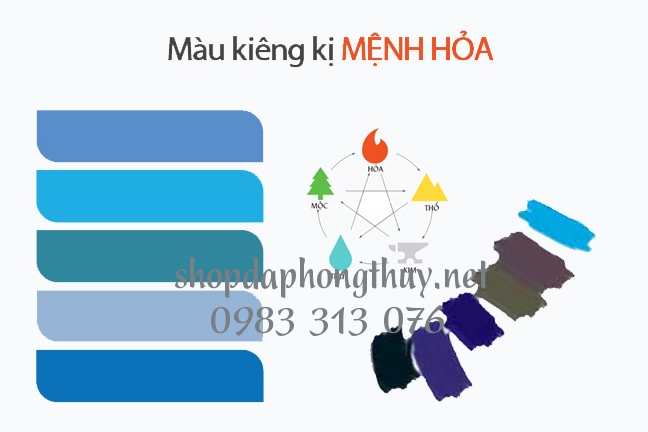 m&agrave;u ki&ecirc;ng kỵ mệnh hỏa