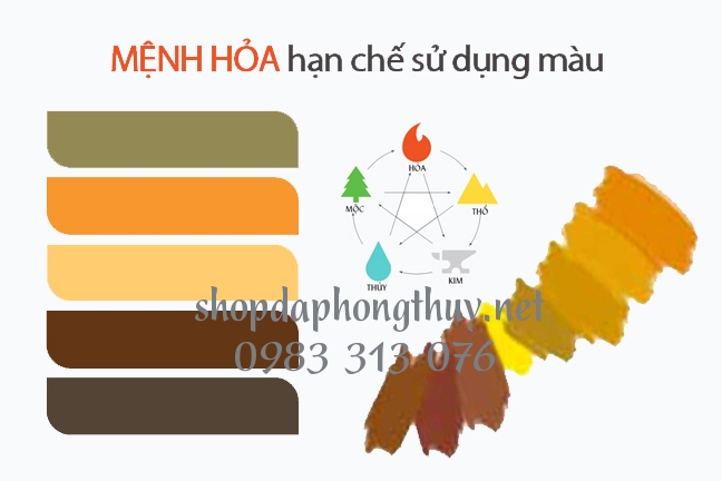 m&agrave;u hạn chế sử dụng mệnh hỏa