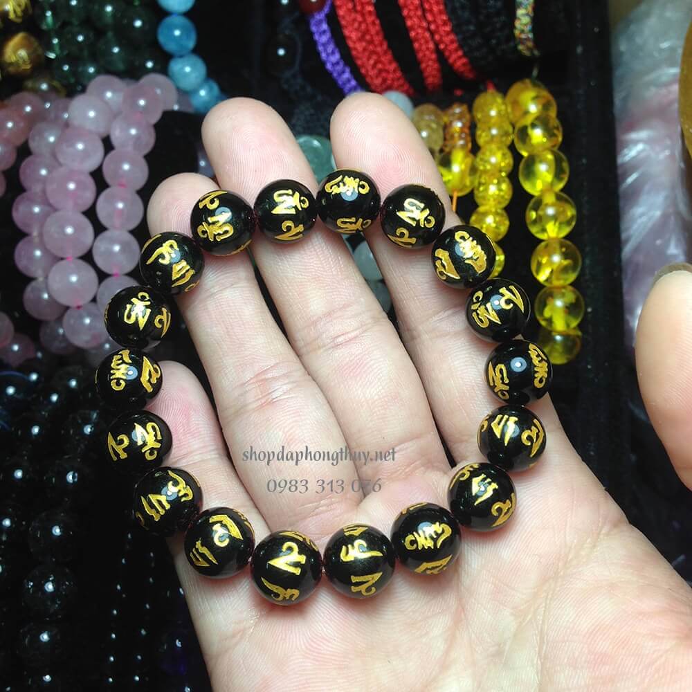 v&ograve;ng đ&aacute; phong thủy khắc kinh phật