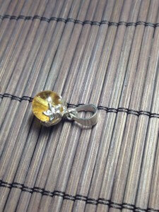 Mặt dây đá thạch anh mix bạc