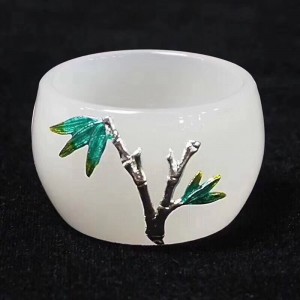 Bộ ấm trà đá mã não trắng