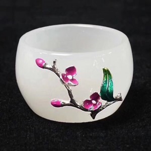 Bộ ấm trà đá mã não trắng