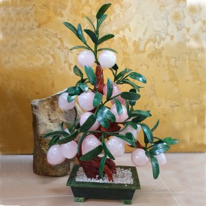 Cây đào đá thạch anh hồng 18 quả