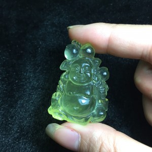 Di lặc đá citrine - thạch anh vàng