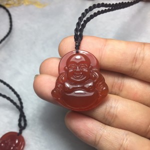 Phật di lặc đá mã não đỏ