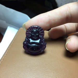 Phật di lặc đá thạch anh tím