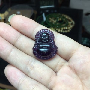 Phật di lặc đá thạch anh tím