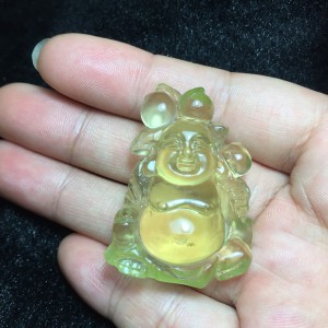 Di lặc đá citrine - thạch anh vàng