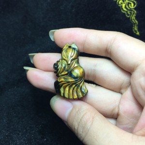 Hồ ly đá mắt hổ đuôi dài ôm hoa