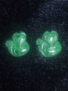 Hồ ly đá ngọc cẩm thạch