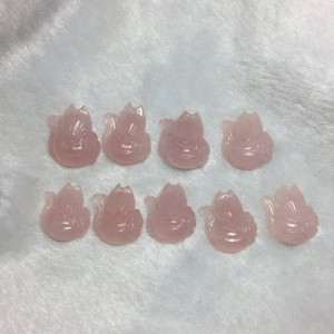 Hồ ly đá thạch anh hồng