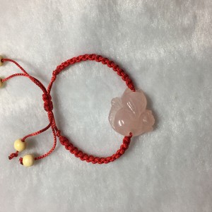 Hồ ly đá thạch anh hồng