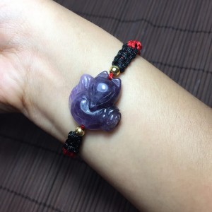 Hồ ly đá thạch anh tím