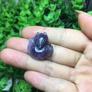 Hồ ly đá thạch anh tím