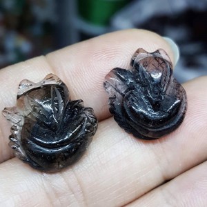 Hồ ly đá thạch anh tóc đen