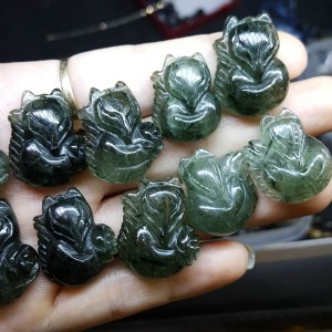 Hồ ly đá thạch anh tóc xanh