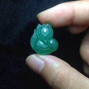 Hồ ly đá thạch anh dâu tây xanh