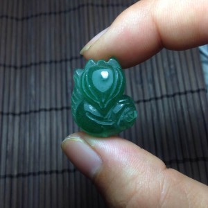 Hồ ly đá thạch anh dâu tây xanh