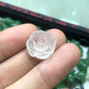 Hoa mẫu đơn đá thạch anh trắng