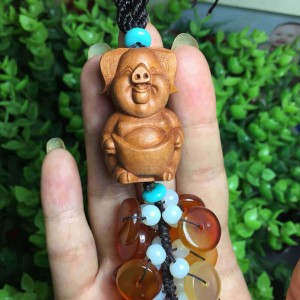 Khánh treo xe ô tô đồng điếu đá mã não
