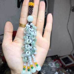 Khánh treo xe ô tô đồng điếu ngọc cẩm thạch