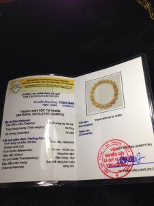 Vòng đá thạch anh tóc vàng ánh kim