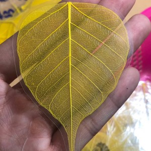 Lá bồ đề bình an - may mắn màu vàng