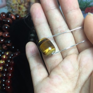 Lu thống đá mắt hổ nâu vàng