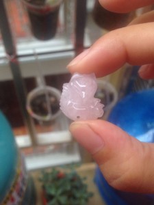 Hồ ly đá thạch anh hồng