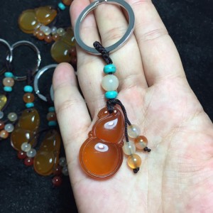 Móc khóa hồ lô đá mã não