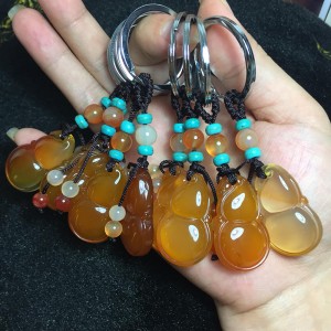 Móc khóa hồ lô đá mã não