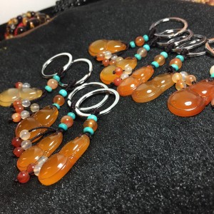 Móc khóa hồ lô đá mã não