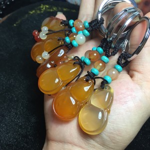 Móc khóa hồ lô đá mã não