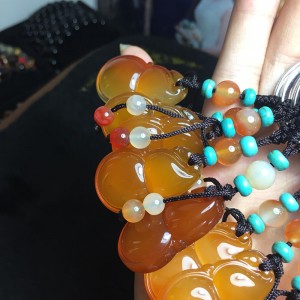 Móc khóa hồ lô đá mã não