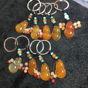 Móc khóa hồ lô đá mã não