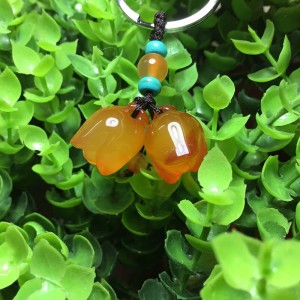 Móc khóa nụ sen đá mã não