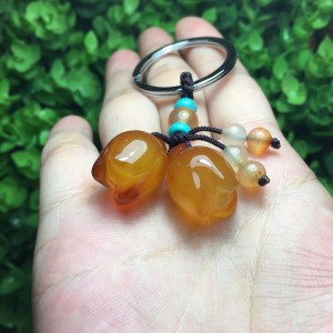 Móc khóa nụ sen đá mã não