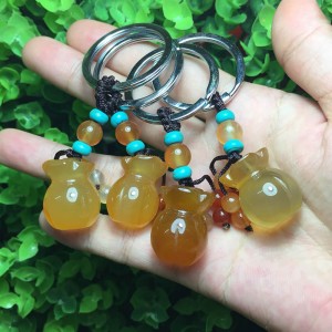 Móc khóa túi tiền đá mã não