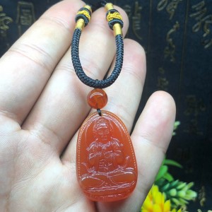 Phật bản mệnh như lai đại nhật mã não đỏ