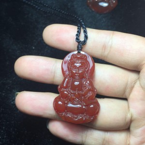 Phật bà quan âm đá mã não đỏ