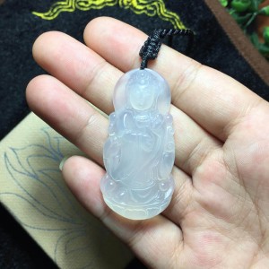 Phật bà quan âm đá mã não trắng