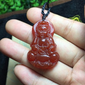 Phật bà quan âm đá mã não đỏ