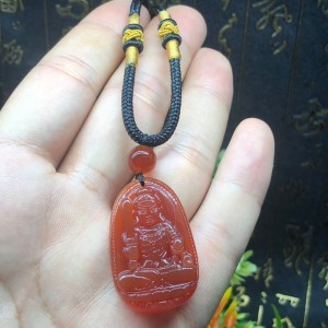 Phật bản mệnh bất động minh vương mã não đỏ