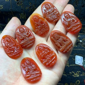 Phật bản mệnh bất động minh vương mã não đỏ