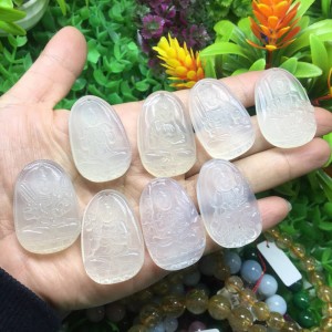 Phật bản mệnh đại thế chí bồ tát mã não trắng