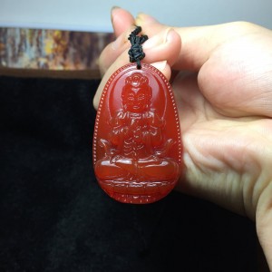 Phật bản mệnh như lai đại nhật mã não đỏ